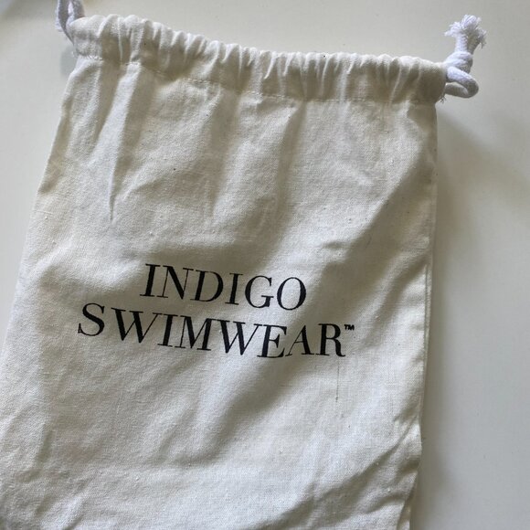 Indigo Swimwear - Red one piece bathing suit with front and back tie, Size Mediu - Picture 5 of 5